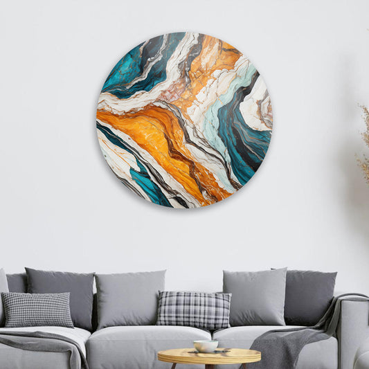 Soft Hues Abstract Tempered Glass Art