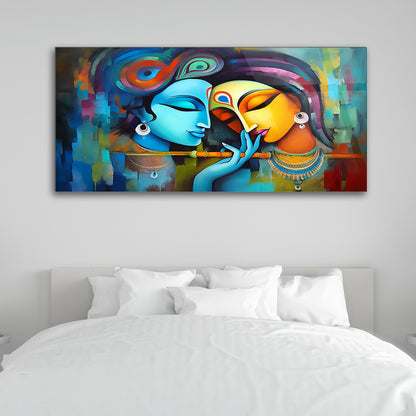 Divine Love Stories: Radha Krishna Art Painting