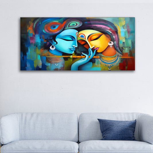 Divine Love Stories: Radha Krishna Art Painting