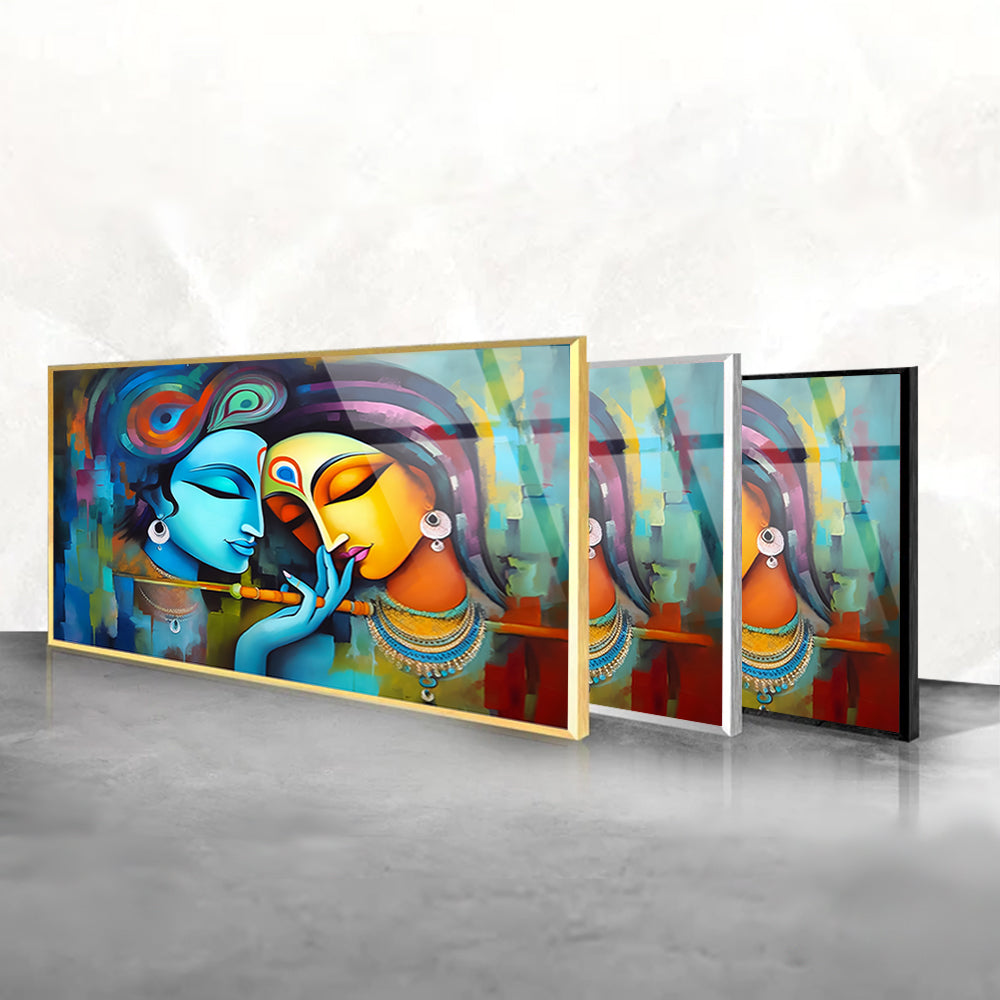 Divine Love Stories: Radha Krishna Art Painting