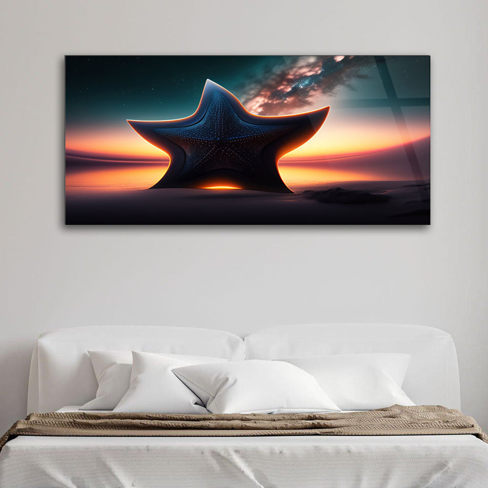 Starlit Beach Dreams: Astrography on Glass with Sunset