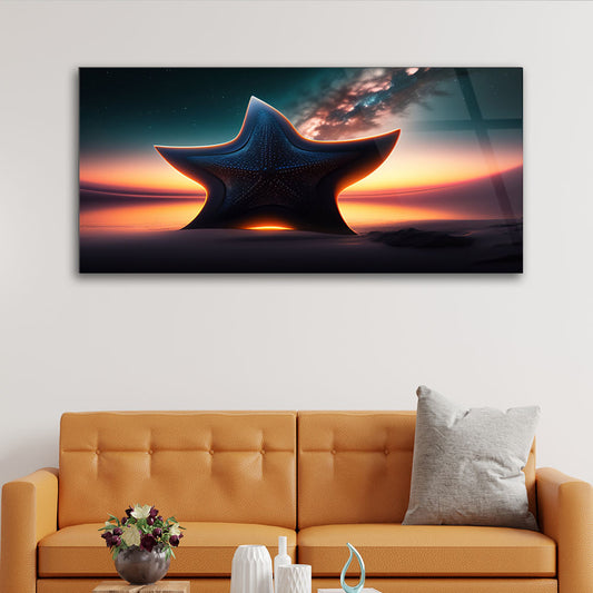 Starlit Beach Dreams: Astrography on Glass with Sunset