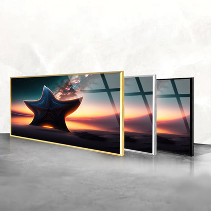 Starlit Beach Dreams: Astrography on Glass with Sunset