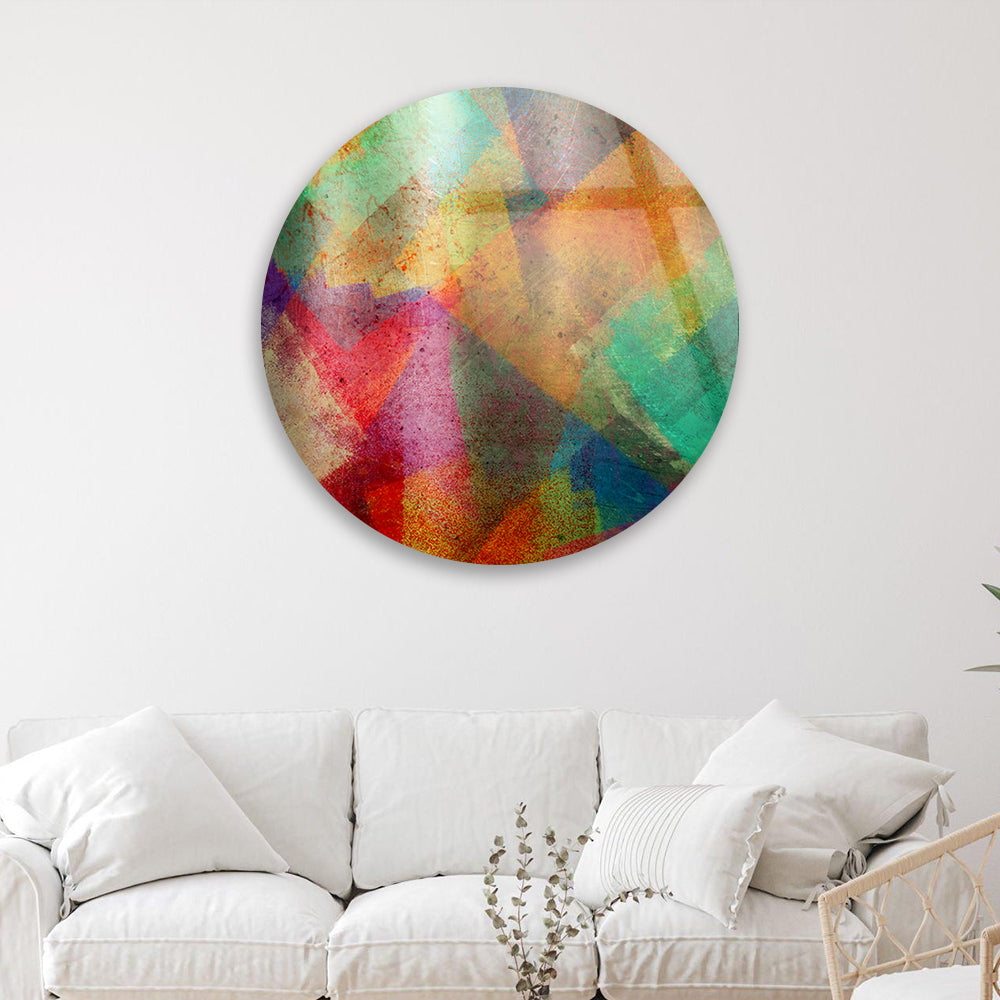 Vivid Canvas Abstract Tempered Glass Art