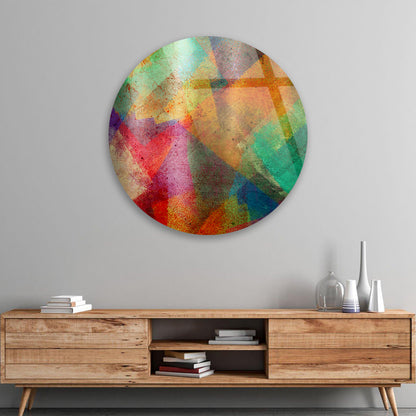 Vivid Canvas Abstract Tempered Glass Art