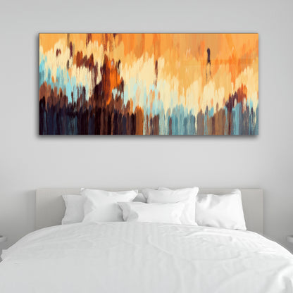 Colorful Dreamscape: Abstract Oil Painting on Glass