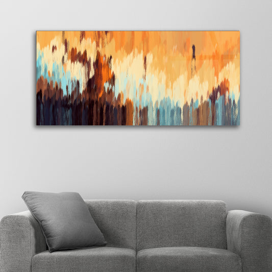 Colorful Dreamscape: Abstract Oil Painting on Glass