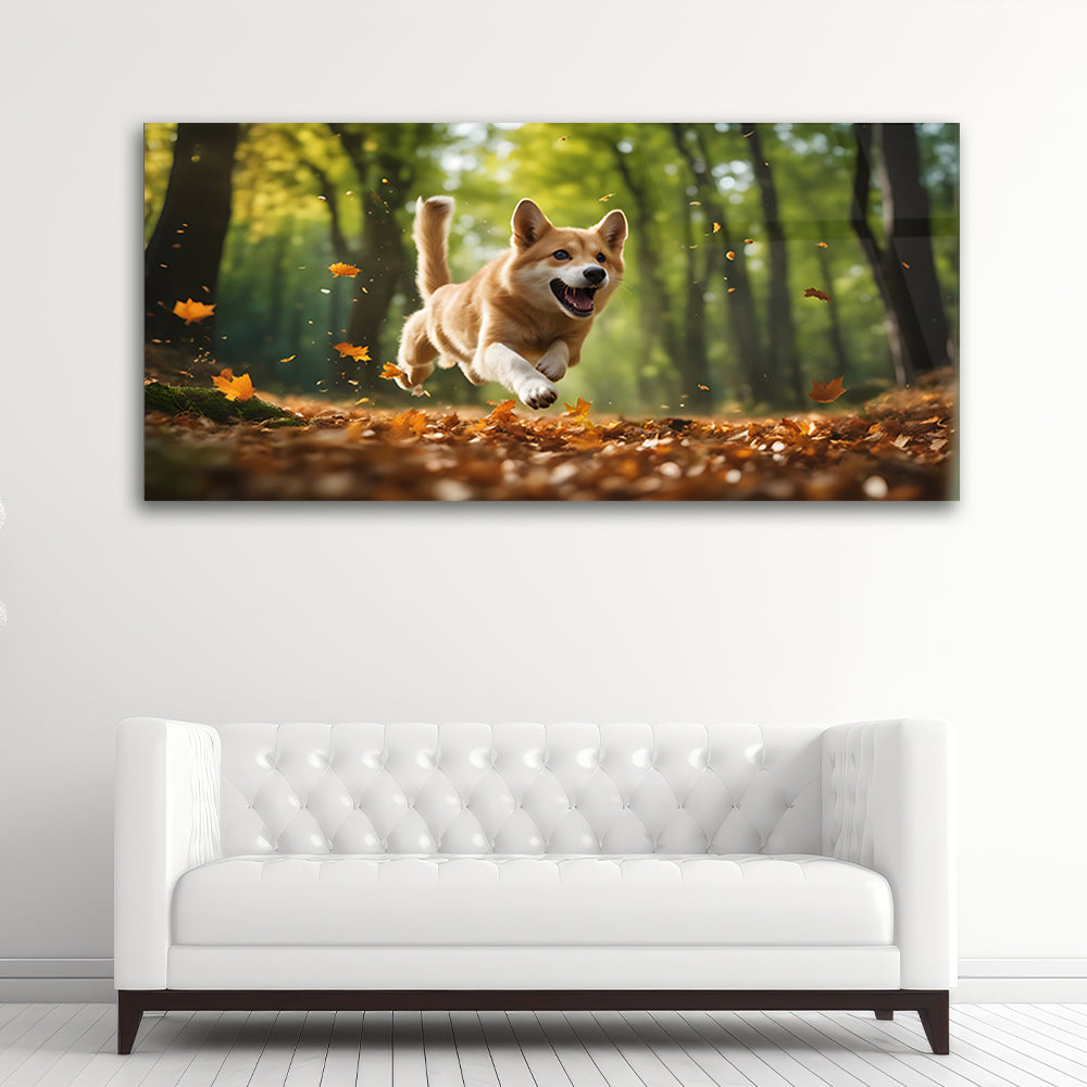 Energetic Canine Spirit: Running Dog in AI Art