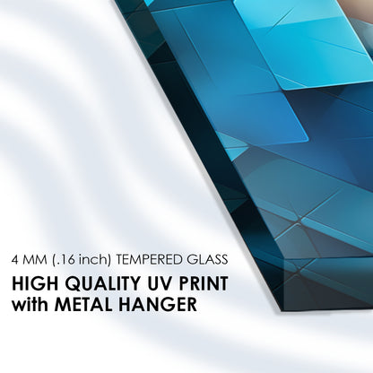 Vivid Geometry: Chromatic Tempered Glass Abstraction