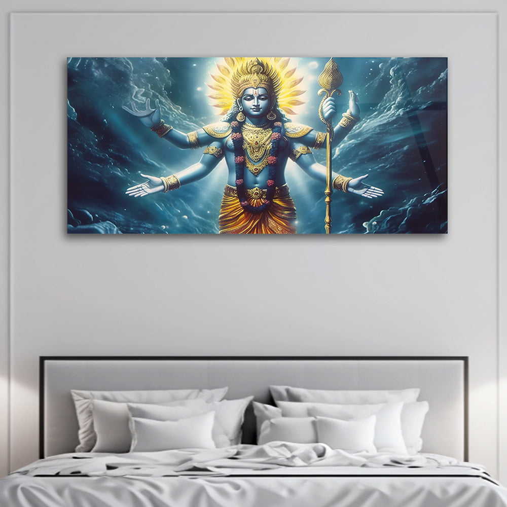 Vishnu's Aura: Hindu God Vishnu Portrait