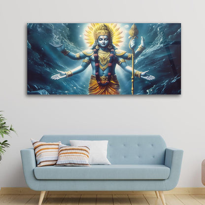 Vishnu's Aura: Hindu God Vishnu Portrait