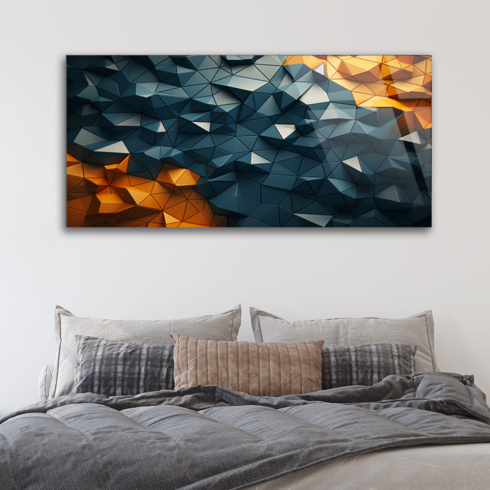 High-Res Textured Elegance: Tempered Glass Wall Art