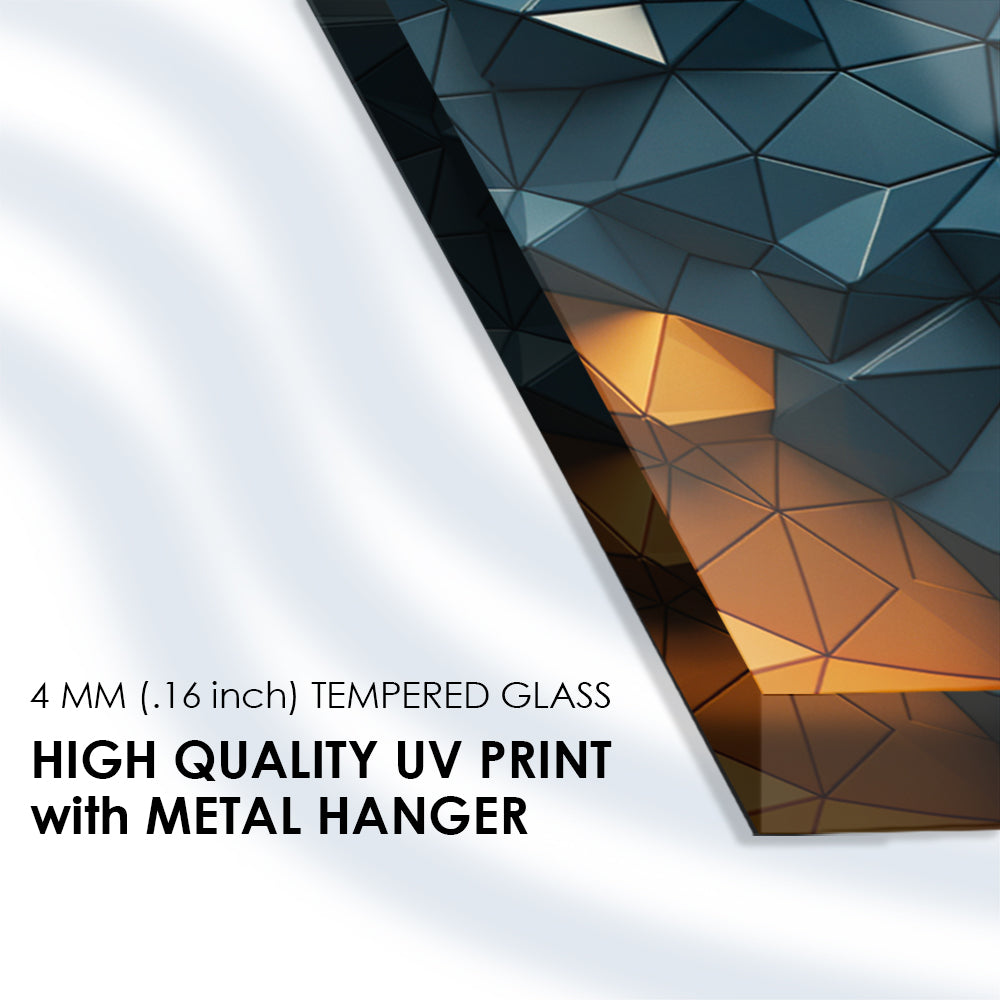 High-Res Textured Elegance: Tempered Glass Wall Art