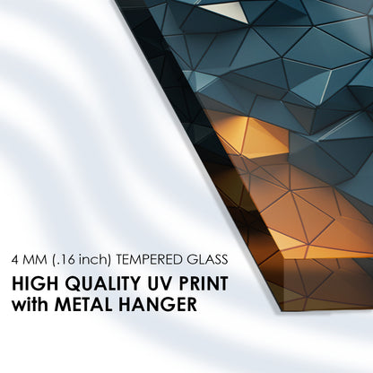 High-Res Textured Elegance: Tempered Glass Wall Art