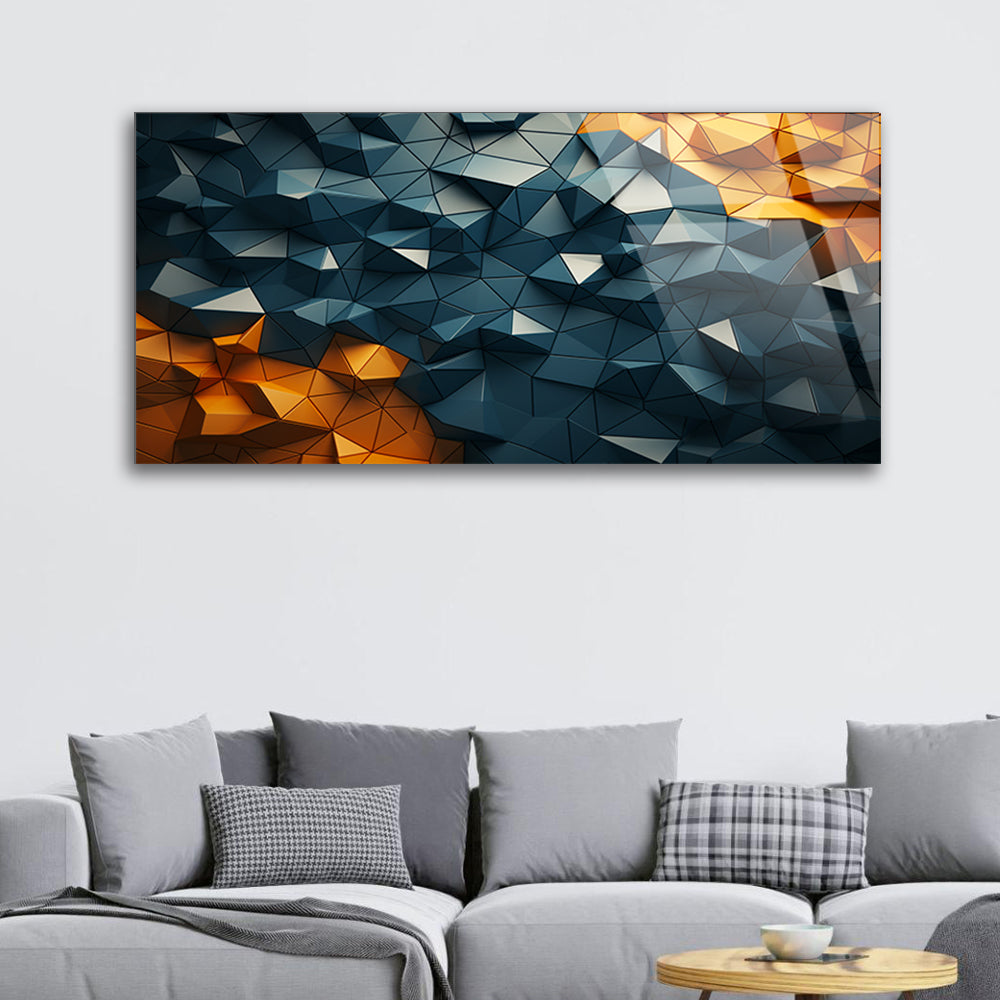 High-Res Textured Elegance: Tempered Glass Wall Art