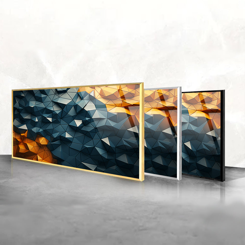 High-Res Textured Elegance: Tempered Glass Wall Art