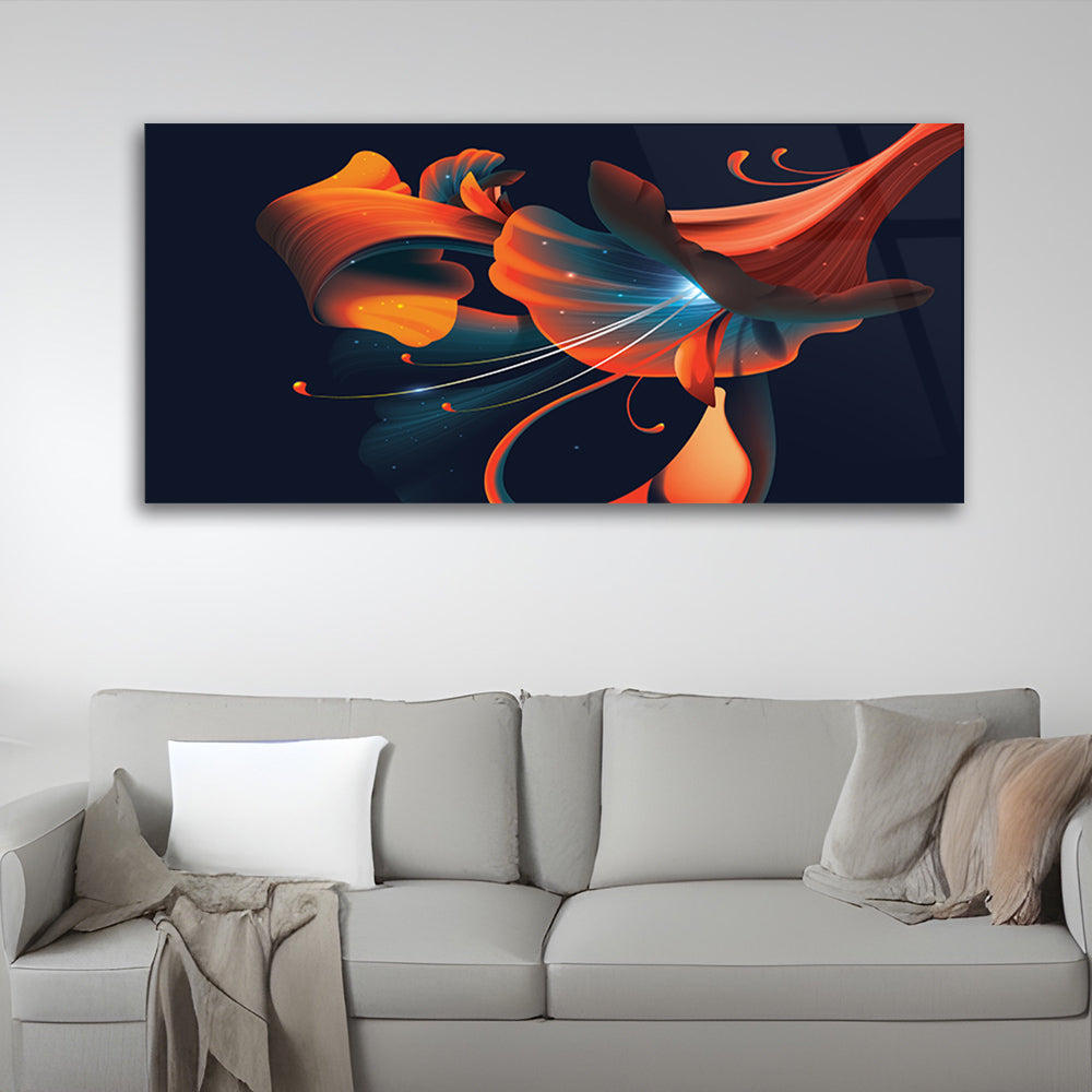 Blossom Burst: Abstract Art with Vibrant Flowers