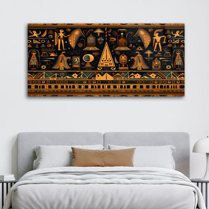 Ancient Egyptian Reverie: Folk Tribal Abstract Art