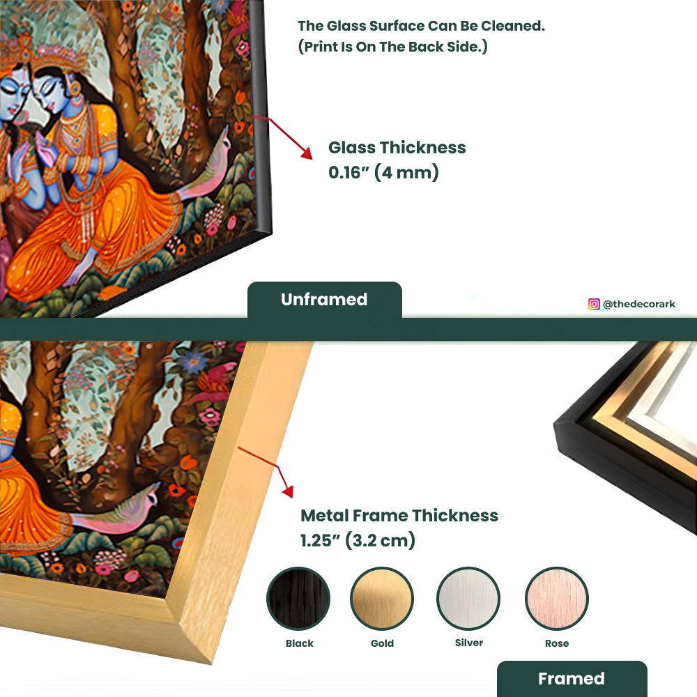 Serenity Under the Tree: Radha Krishna Crafted Art