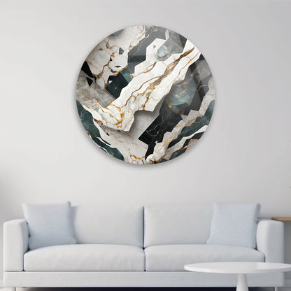 Marble Gold Fusion Tempered Glass Art