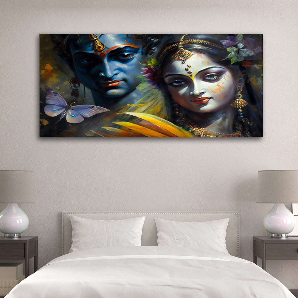 Radiant Radha Krishna: Beautifully Crafted Portrait