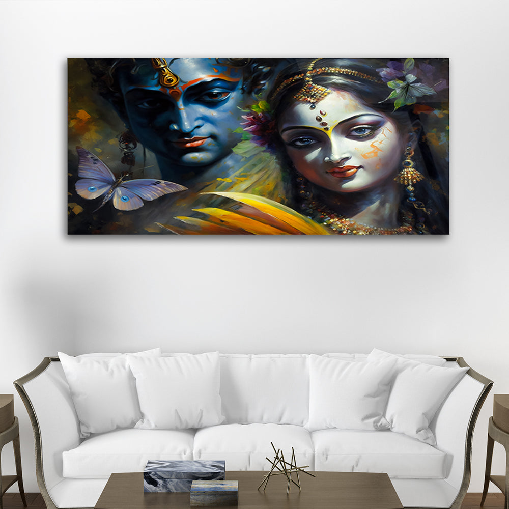 Radiant Radha Krishna: Beautifully Crafted Portrait – thedecorark