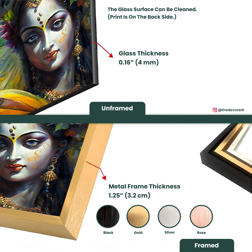 Radiant Radha Krishna: Beautifully Crafted Portrait