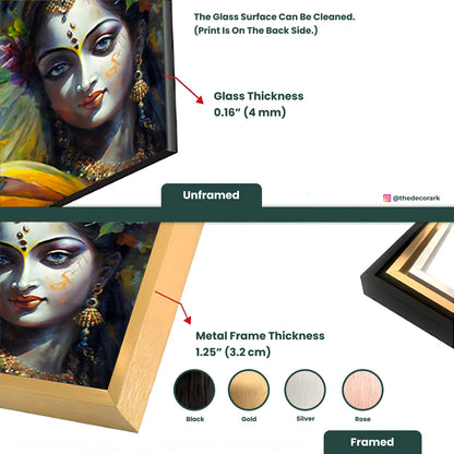 Radiant Radha Krishna: Beautifully Crafted Portrait