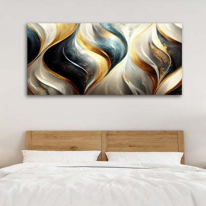 Wave Whispers: Marble Abstract Art Delight