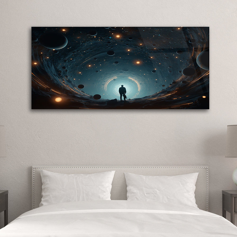 Celestial Odyssey: Cosmos Artistry on Tempered Glass