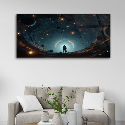 Celestial Odyssey: Cosmos Artistry on Tempered Glass