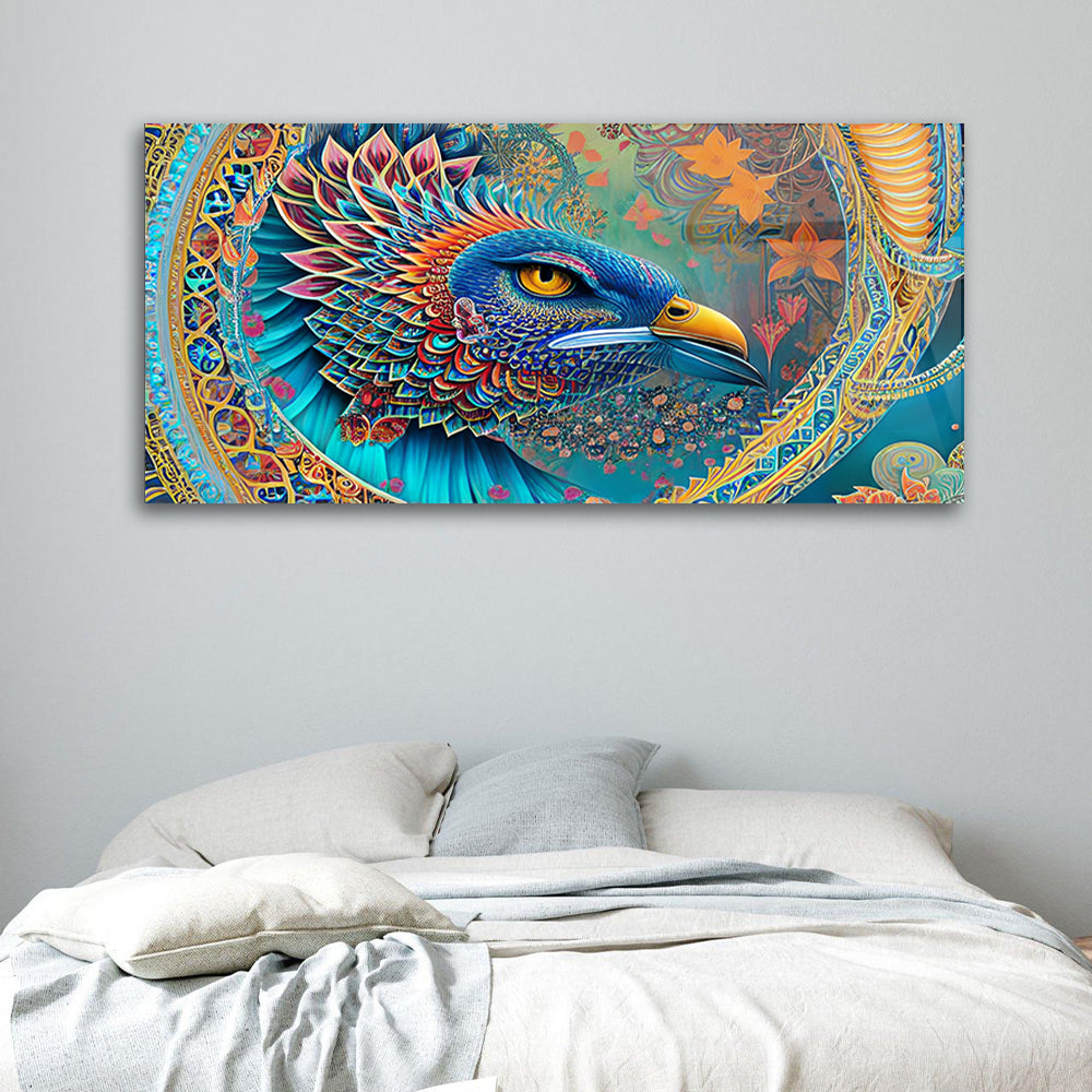 Eagle Spectrum: Multi-Color Eagle Tempered Glass Decor