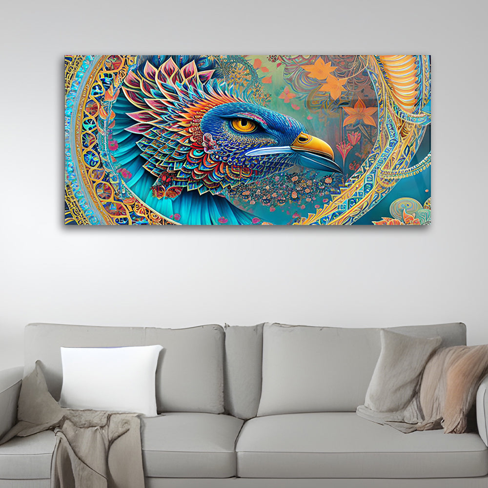 Eagle Spectrum: Multi-Color Eagle Tempered Glass Decor