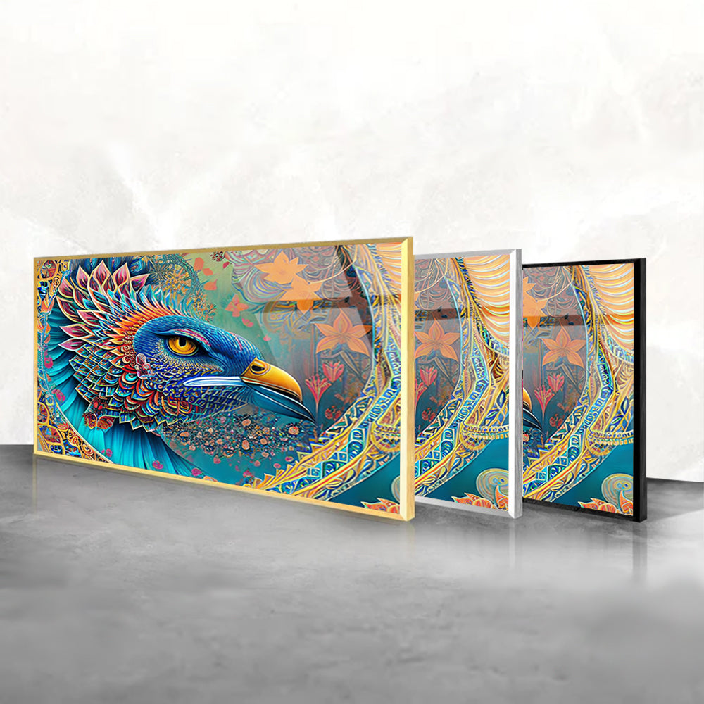 Eagle Spectrum: Multi-Color Eagle Tempered Glass Decor