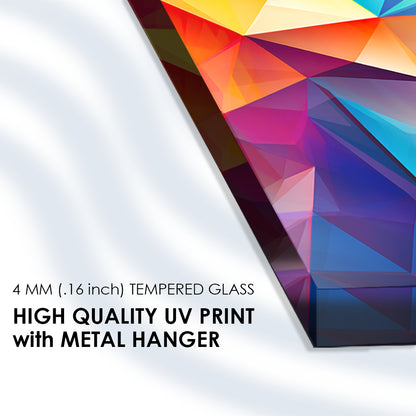 Interwoven Symphony: Vibrant Lines Tempered Glass Wall Art