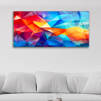 Interwoven Symphony: Vibrant Lines Tempered Glass Wall Art