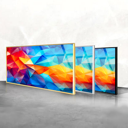 Interwoven Symphony: Vibrant Lines Tempered Glass Wall Art