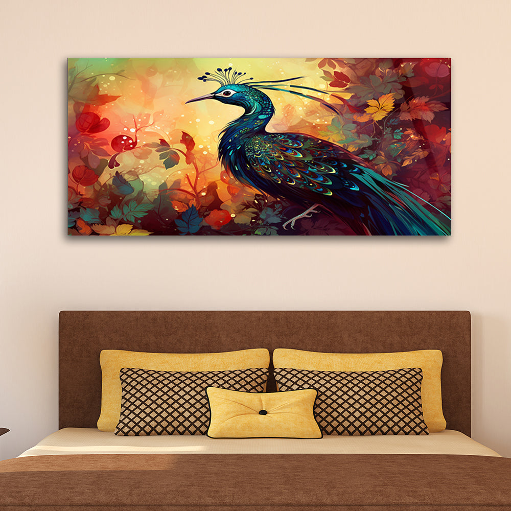 Peacock Perfection: Artistic Peacock Glass Wall Decor