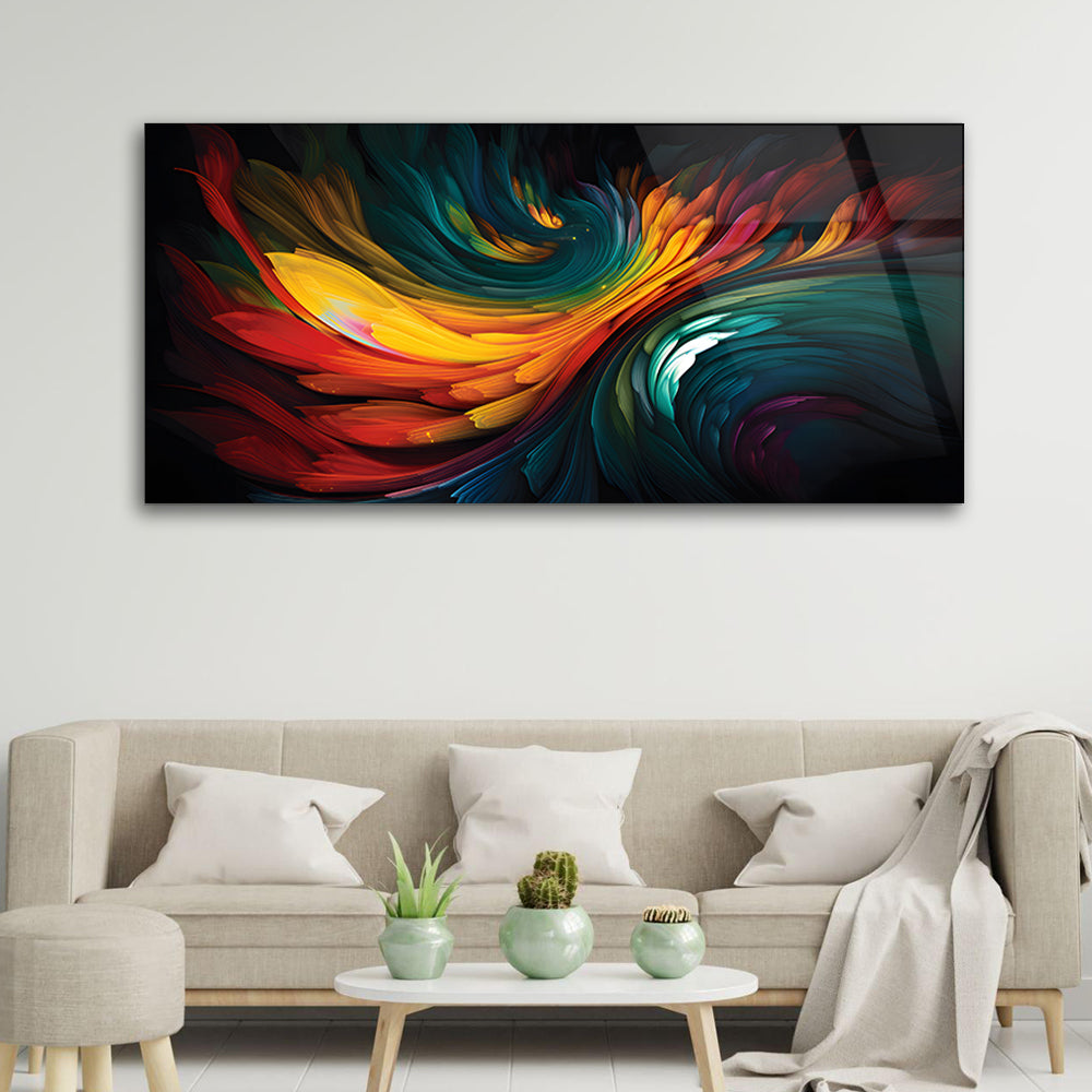 Abstract Color Swirl: Wall Art Vibrant Art Swirls