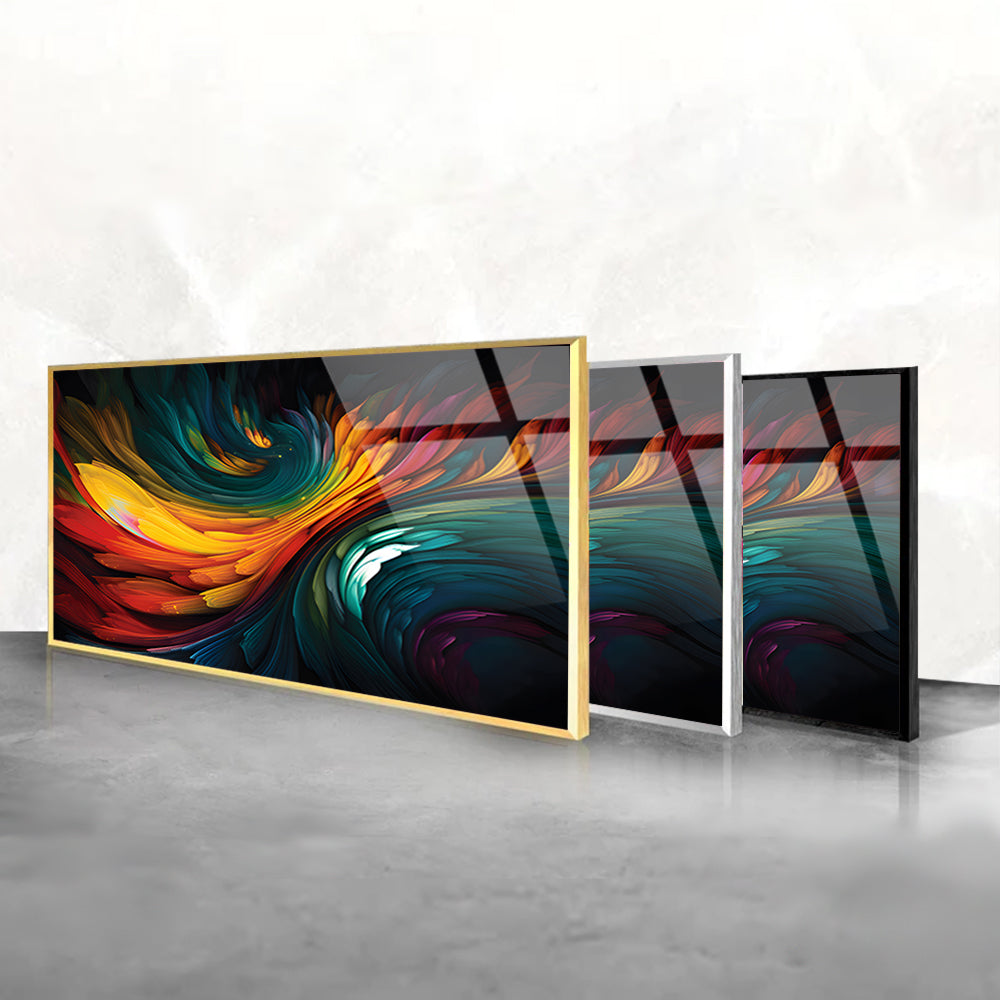 Abstract Color Swirl: Wall Art Vibrant Art Swirls