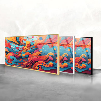 Abstract Symphony: Tempered Glass Artistry of Colors and Shapes