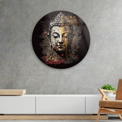 Buddha's Aura Artistic Tempered Glass Decor