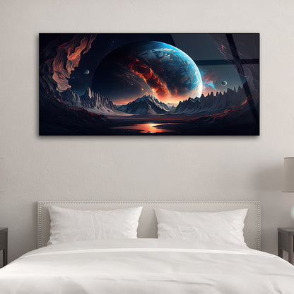 Celestial Catastrophe: Wall Art Planet Destruction