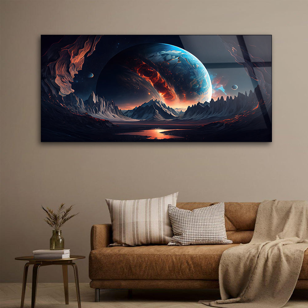 Celestial Catastrophe: Wall Art Planet Destruction