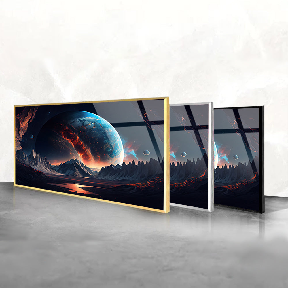 Celestial Catastrophe: Wall Art Planet Destruction