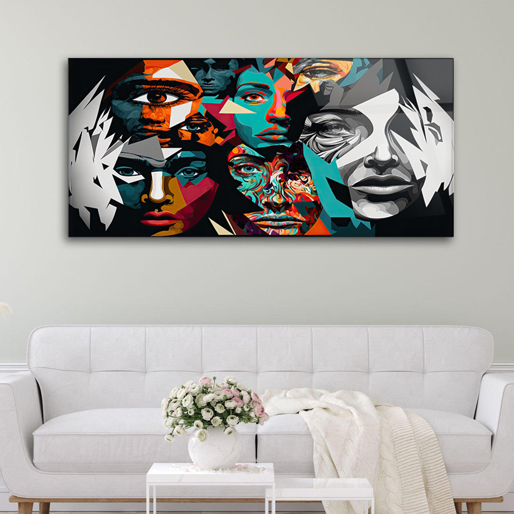 Expressionist Faces: Wall Art Abstract Human Faces