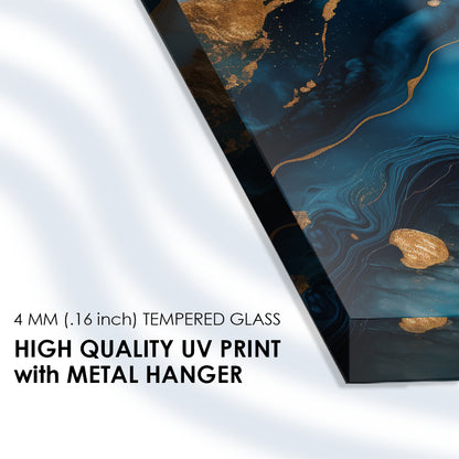 Ethereal Abstract Elegance: Tempered Glass Artistry