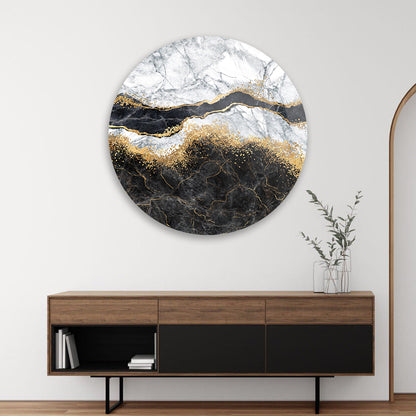 Marbled Symphony: Colorful Marble Veins in Modern Glass Art