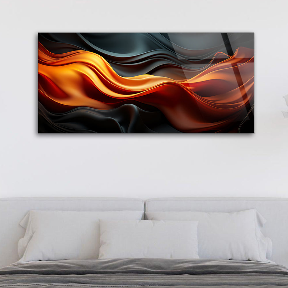 Futuristic Fusion: Abstract Tempered Wall Art