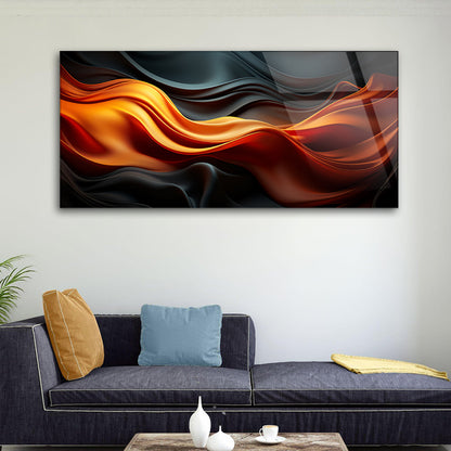 Futuristic Fusion: Abstract Tempered Wall Art